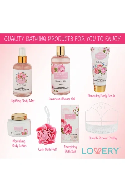 Lovery Wild Rose And Raspberry Body Care 7 Piece Gift Set In Pink Floral Design