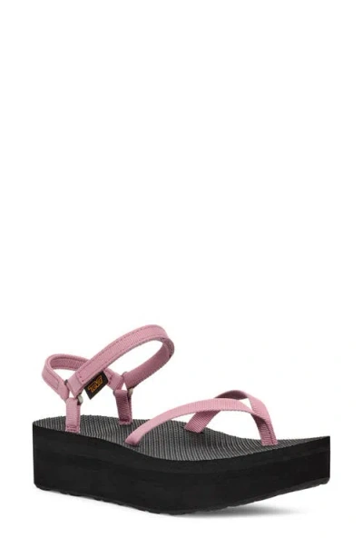 Teva Flatform Slim Sandals In Purple