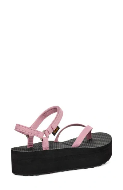 Teva Flatform Slim Sandals In Purple