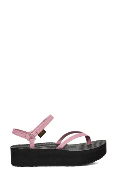 Teva Flatform Slim Sandals In Purple
