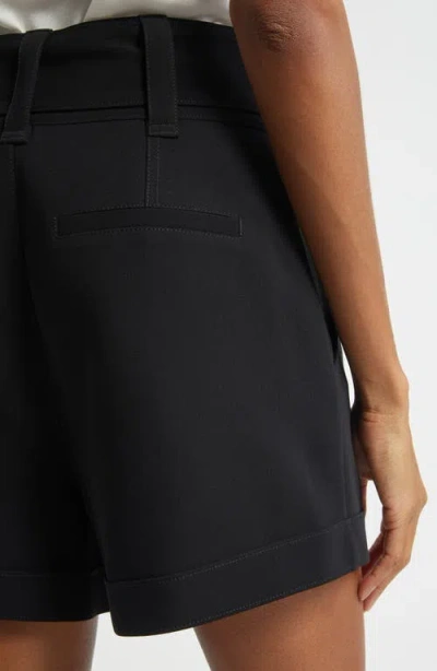 Cinq À Sept Aldi Belted High-rise Stitched Shorts In Black