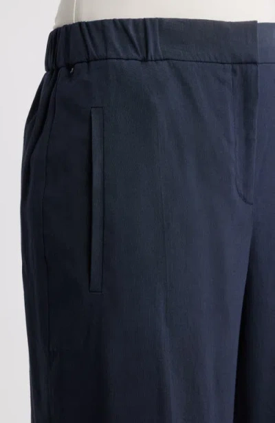 Hugo Boss Boss Linen Blend Flare Pants In Sky Captain