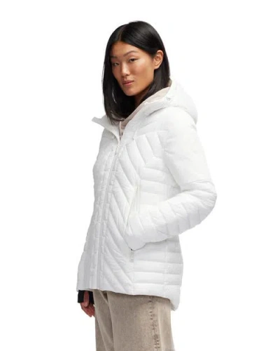 Pajar Esmay Lightweight Mixed Media Quilted Packable Puffer In White Opal
