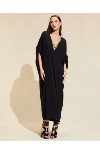 Cynthia Rowley Calypso Kaftan In Black