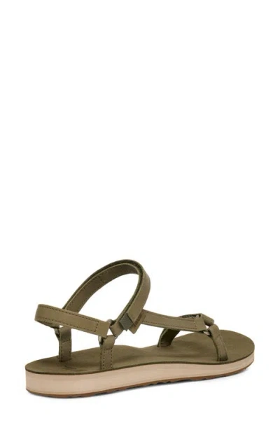 Teva Women's Original Universal Slim Leather Sandals In Burnt Olive