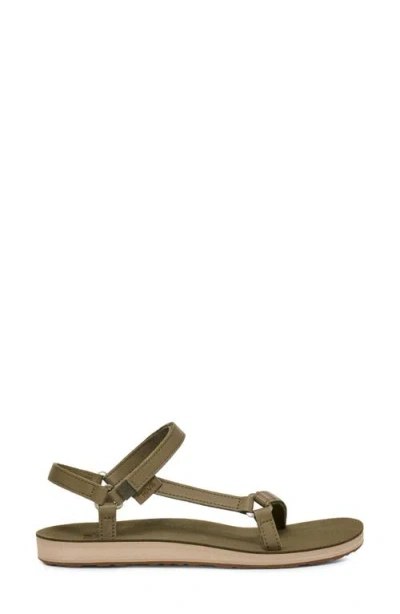 Teva Women's Original Universal Slim Leather Sandals In Burnt Olive