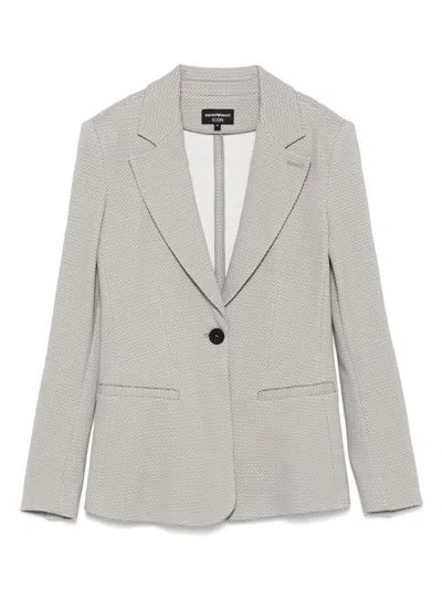Ea7 Emporio Armani Single-breasted Blazer Jacket In Grey