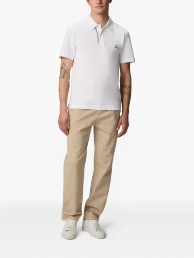 Missoni Polo Shirt With Embroidered Logo In White