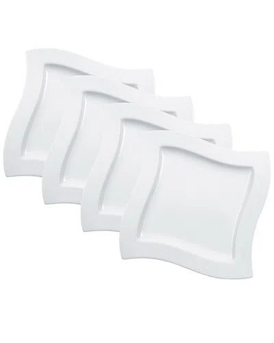 Villeroy & Boch Set Of 4 New Wave Square Salad Plates