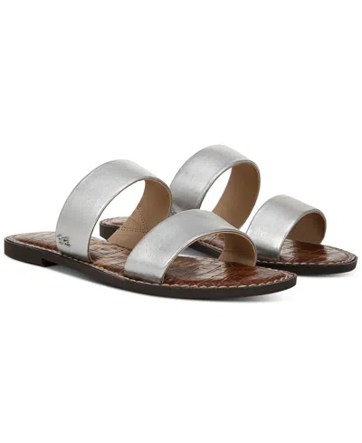 Sam Edelman Women's Gala Slide Sandals In Soft Silver Leather