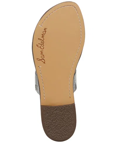 Sam Edelman Women's Gala Slide Sandals In Soft Silver Leather