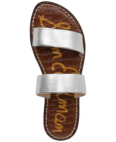 Sam Edelman Women's Gala Slide Sandals In Soft Silver Leather