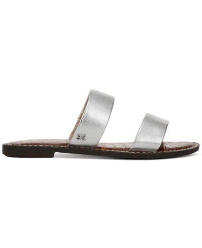 Sam Edelman Women's Gala Slide Sandals In Soft Silver Leather