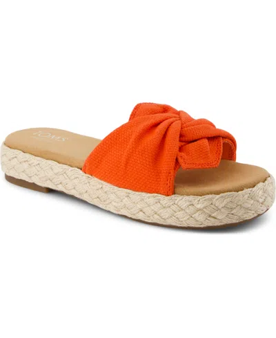 Toms Women's Abby Slide Flatform Espadrille Sandal Flame Beachside Woven In Flame Beachside Woven,knot