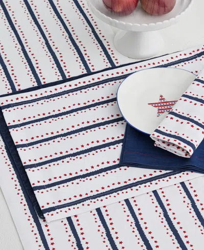 Tableau Mini Stars Placemats, Set Of 4 In Red,white,blue