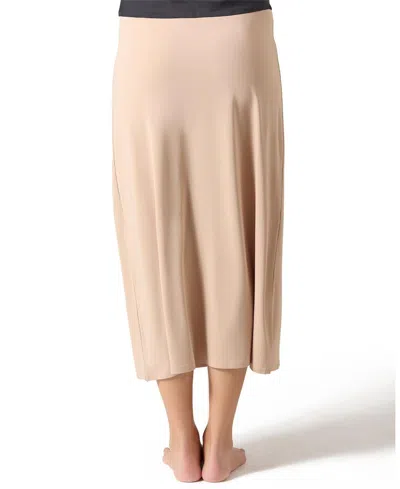 Memoi Women's Silky-smooth Bonded 34" Maxi Slip Skirt Csp202-34 In Nude