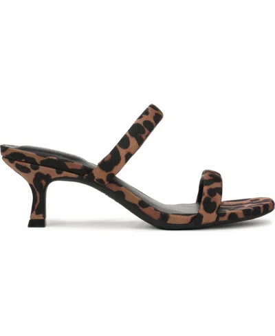 Lifestride Women's Nalani Open Round Toe Slide Dress Sandals In Brown Multi Fabric