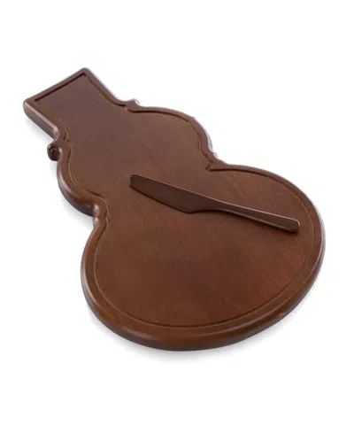 Toscana Reversible Snowman Sectioned Serving Tray, Set Of 2 In Stained Parawood