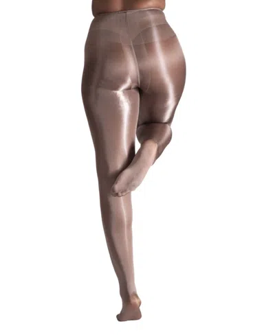 Lechery Women's Lustrous Silky Shiny 40 Denier Semi-opaque High-waist Pantyhose Tights Sku11003 In Cocoa