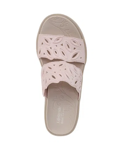 Lifestride Women's Delight Washable Slide Wedge Sandals In Pink