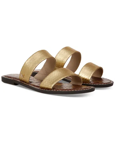 Sam Edelman Women's Gala Slide Sandals In Gold Faux Leather