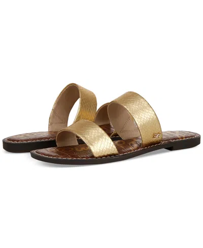 Sam Edelman Women's Gala Slide Sandals In Gold Faux Leather