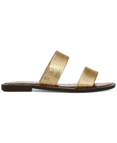Sam Edelman Women's Gala Slide Sandals In Gold Faux Leather