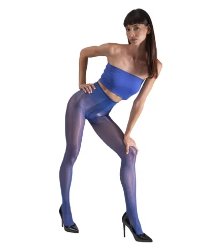 Lechery Women's Lustrous Shiny 1-pack 40 Denier Pantyhose In Blue