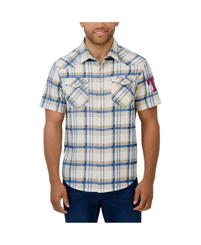 Fanatics Men's Royal Chicago Cubs Plaid Full-snap Shirt In Royal