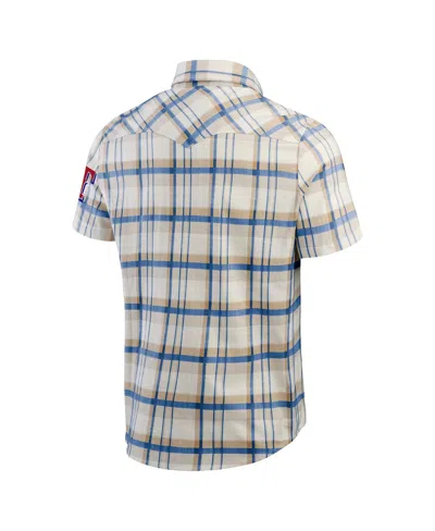 Fanatics Men's Royal Chicago Cubs Plaid Full-snap Shirt In Royal