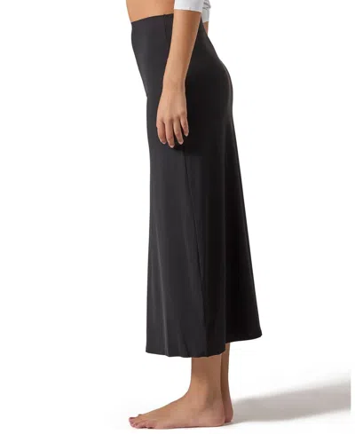 Memoi Women's Silky-smooth Bonded 34" Maxi Slip Skirt Csp202-34 In Black