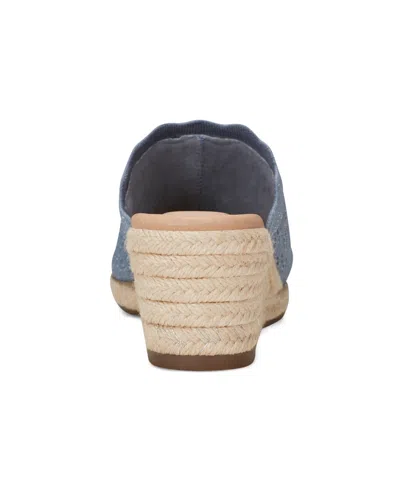 Easy Spirit Women's Shanice Espadrille Wedge Sandals In Blue,silver