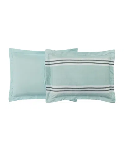 Sunham Aiden Striped 8-pc. Comforter Sets, Exclusively At Macy's In Seafoam