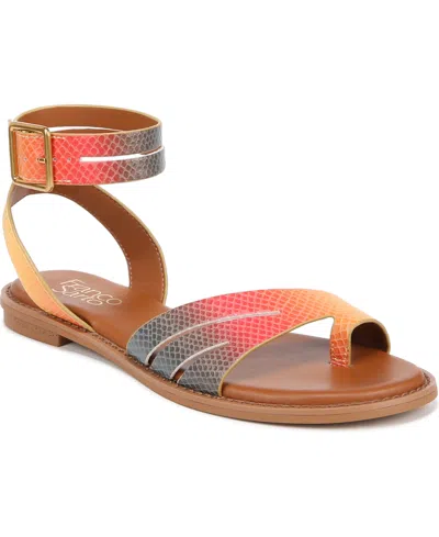 Franco Sarto Greene Sandal In Rainbow Snake Print Faux Leather