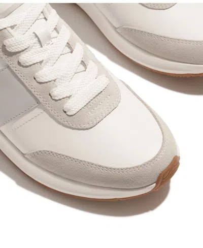Fitflop Men's F-mode Flow Lace Up Sneakers In Urban White,arctic Gray