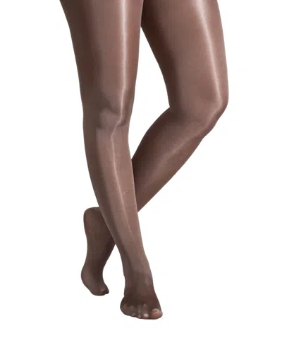 Lechery Women's Lustrous Silky Shiny 40 Denier Semi-opaque High-waist Pantyhose Tights Sku11003 In Cocoa