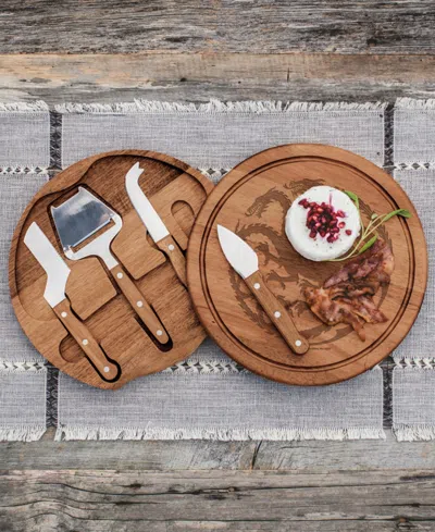 Toscana Game Of Thrones House Circo Cheese Cutting Board Tools, Set Of 4 In Parawood