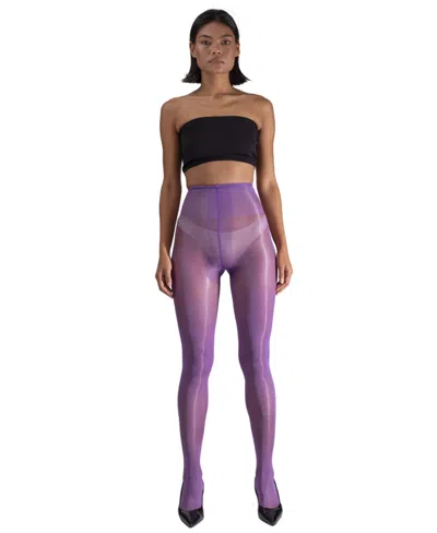 Lechery Women's Lustrous Shiny 1-pack 40 Denier Pantyhose In Purple