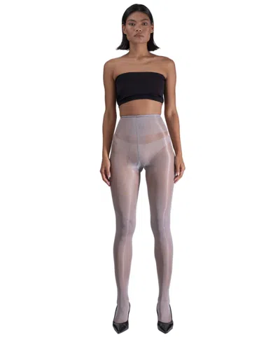 Lechery Women's Lustrous Shiny 1-pack 40 Denier Pantyhose In Grey