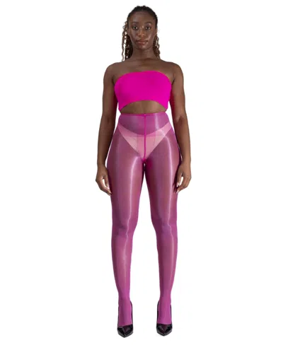 Lechery Women's Lustrous Shiny 1-pack 40 Denier Pantyhose In Pink