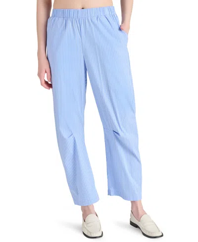 Steve Madden Womens Tula Striped Button Front Shirt Saelyn Striped Barrel Leg Pants In Blue