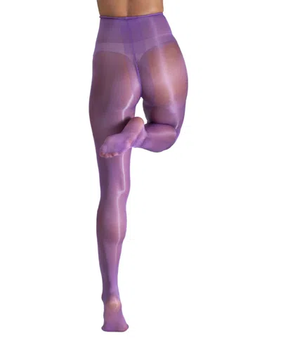 Lechery Women's Lustrous Shiny 1-pack 40 Denier Pantyhose In Purple