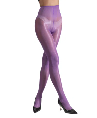 Lechery Women's Lustrous Shiny 1-pack 40 Denier Pantyhose In Purple