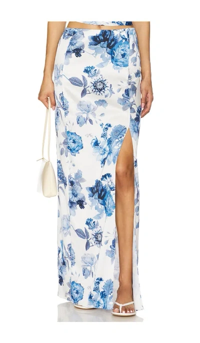 Alice And Olivia Alice + Olivia Stephine Printed Long Skirt In Multi