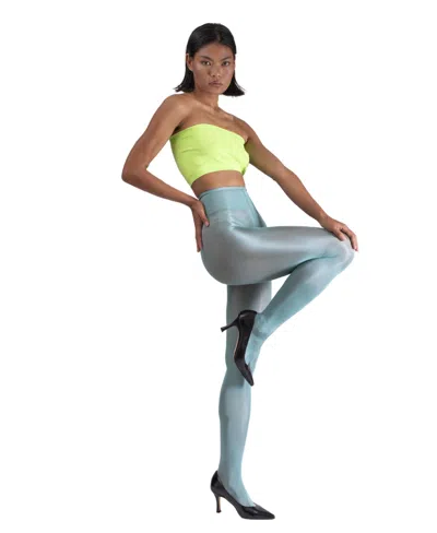 Lechery Women's Lustrous Silky Shiny 20 Denier Sheer High-waist Pantyhose Tights Sku11002-pk In Green