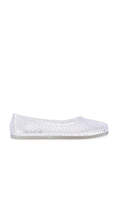 Steve Madden Gyzmo Perforated Jelly Flat In Neutral
