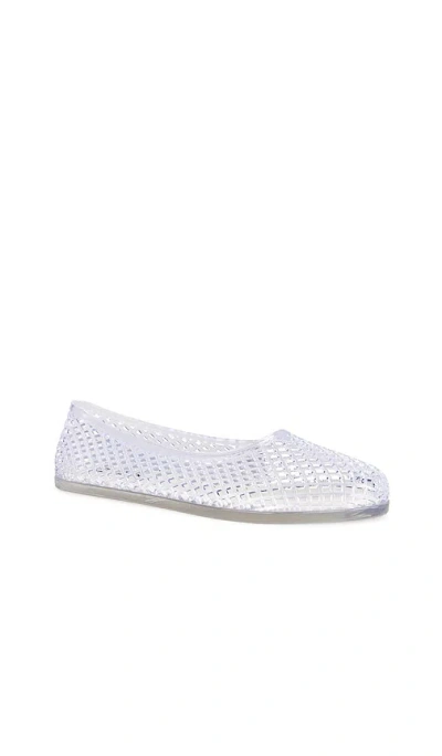 Steve Madden Gyzmo Perforated Jelly Flat In Neutral