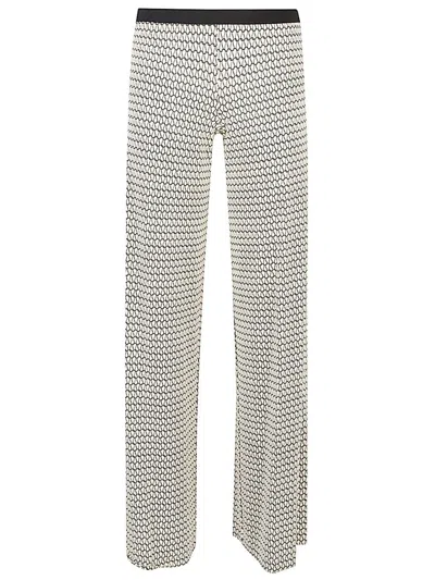 Siyu Blackwhite Printed Trousers In Gray
