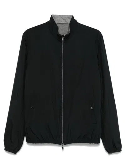 Herno Reversible Blouson Jacket In Blue