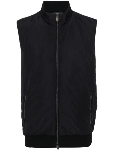 Herno Men's Zipped Vest In Blue